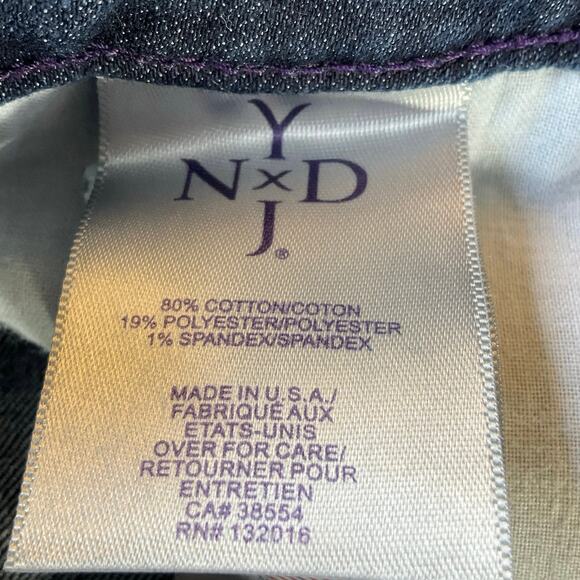 NYDJ Dark Wash Straight Leg Mid Rise Jeans Size 10 - Picture 5 of 11